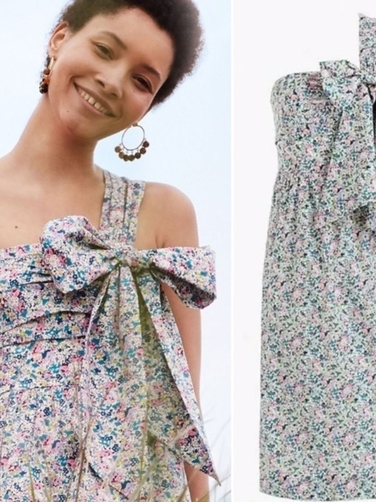 J. Crew Dresses & Skirts - NWT J.Crew x Liberty of London One Shoulder Bow Dress Size 6